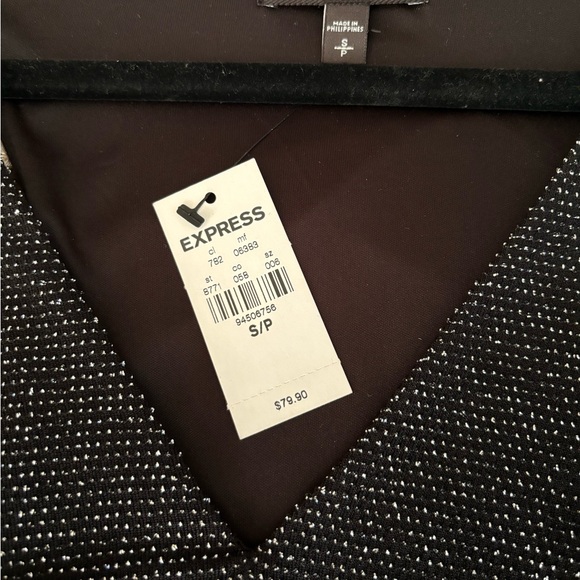 Express Metallic Dot Black Dress - Picture 3 of 3